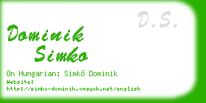 dominik simko business card