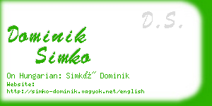 dominik simko business card